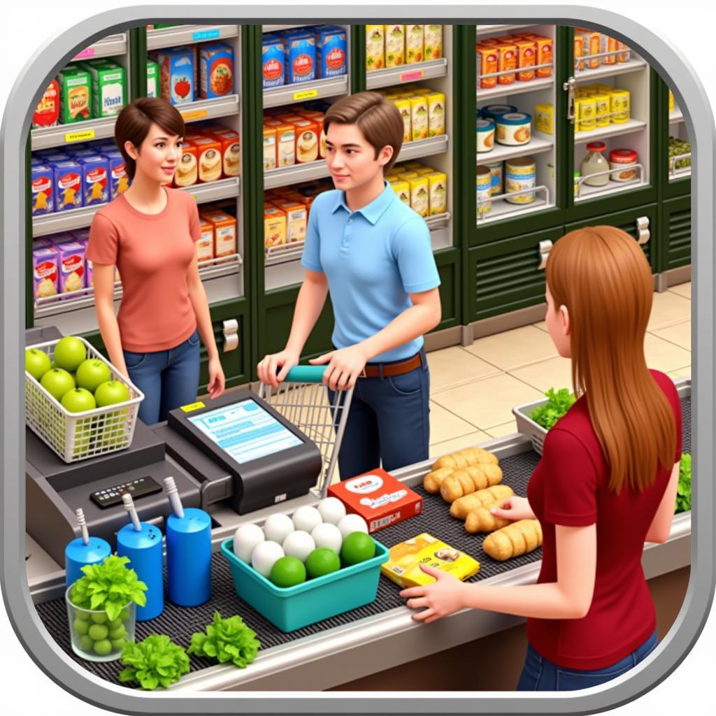 Supermarket Simulator customer interaction