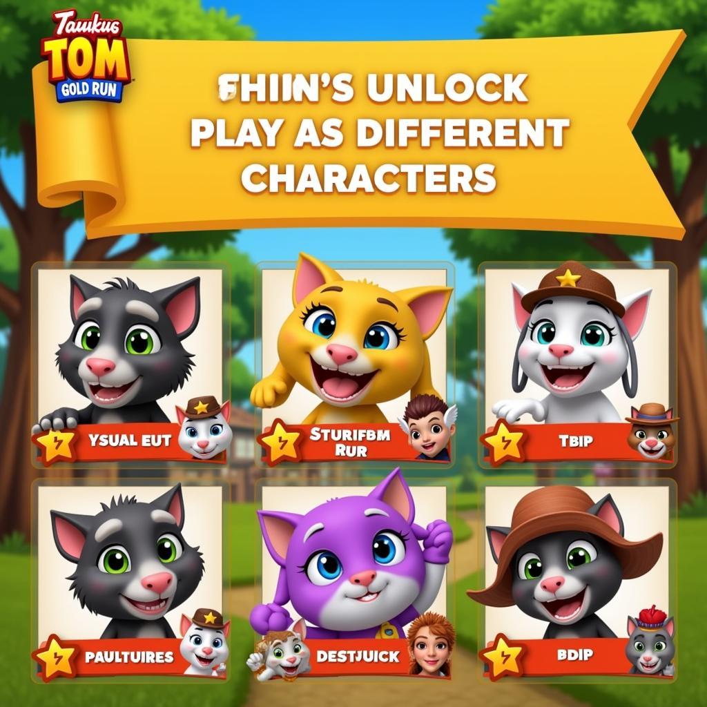 Talking Tom Gold Run Characters