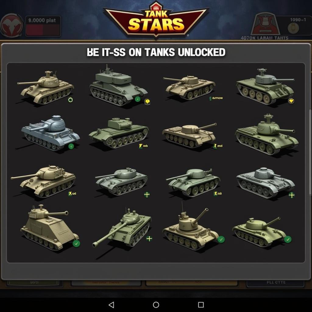 Tank Stars Mod APK Revdl Tank Selection Screen