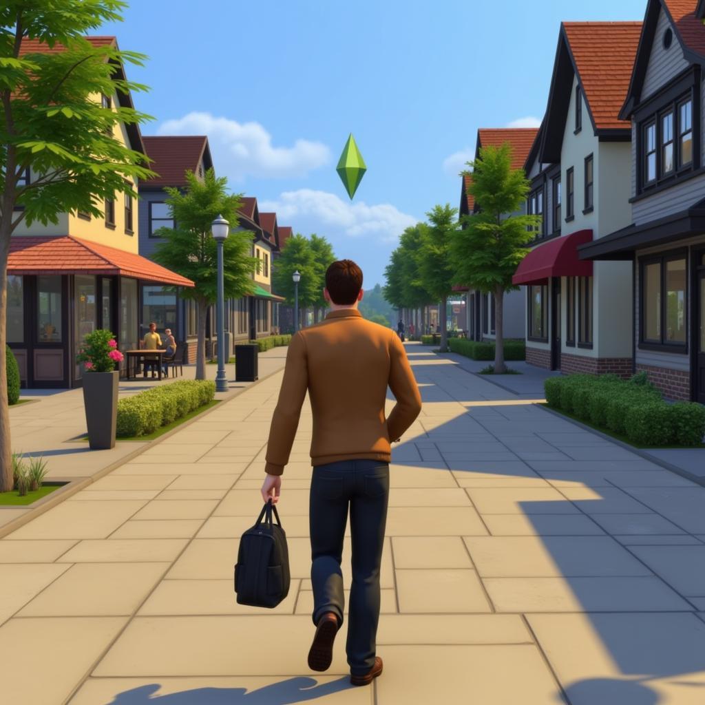 Exploring the open world in The Sims 3 APK 