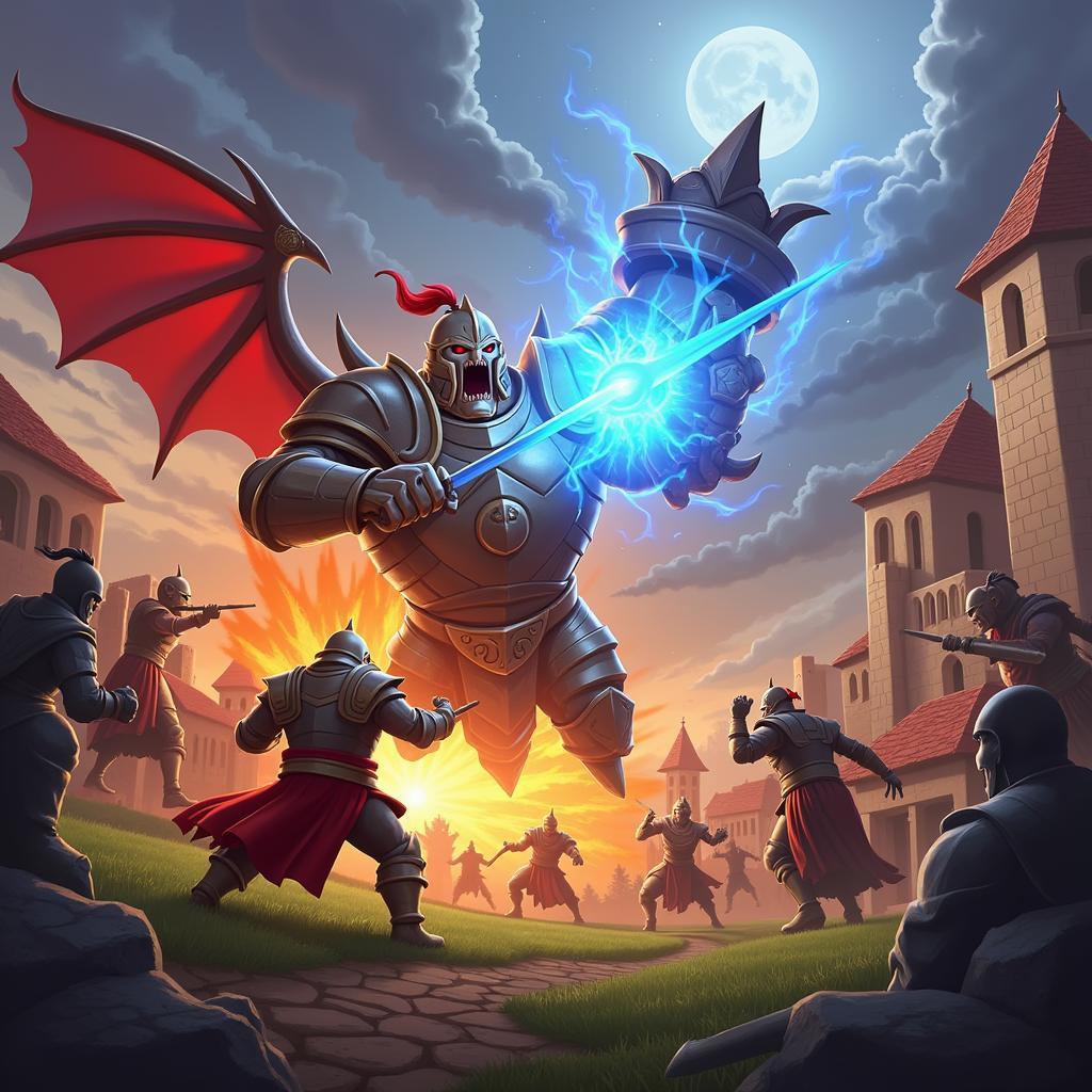 Throne Rush Mod APK Battle