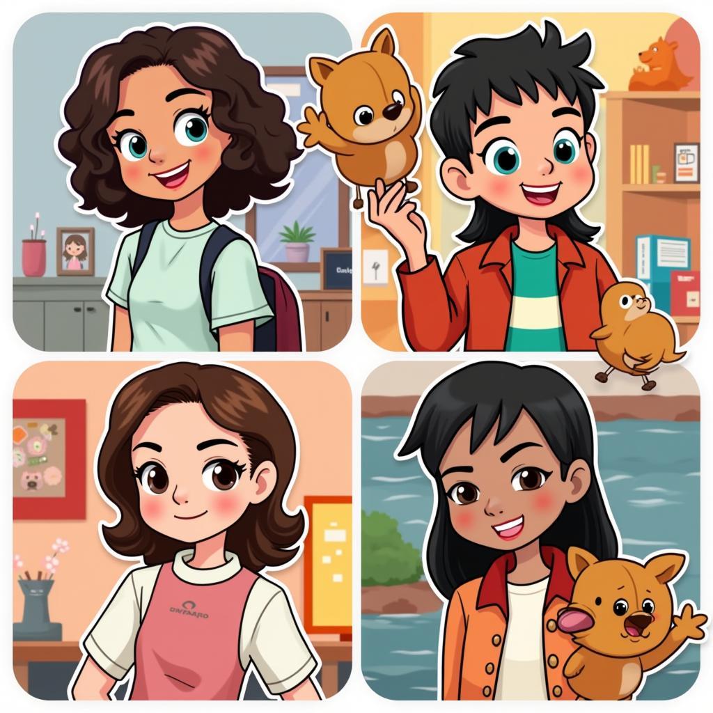 Diverse Characters in Toca Life School Mod APK