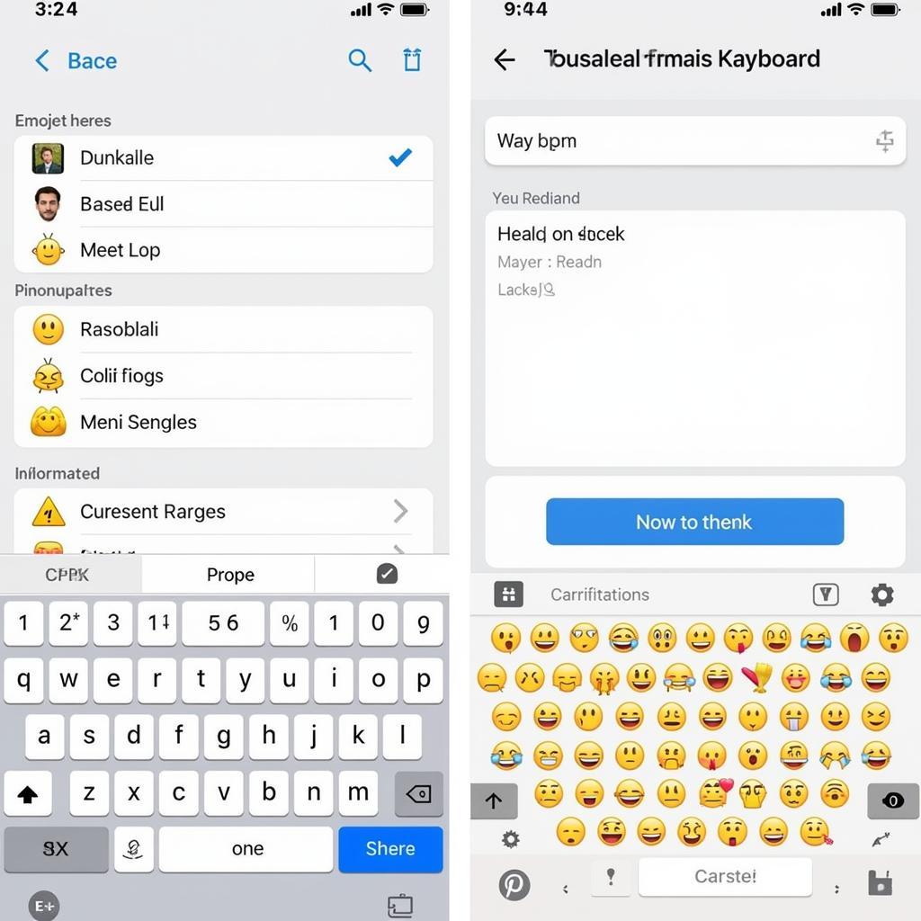 TouchPal Emoji Keyboard Interface