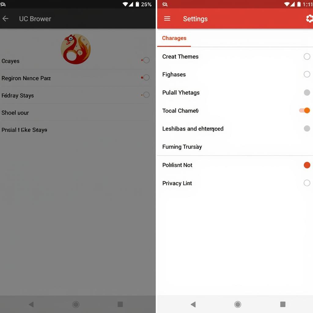 UC Browser APK 11.5 Settings