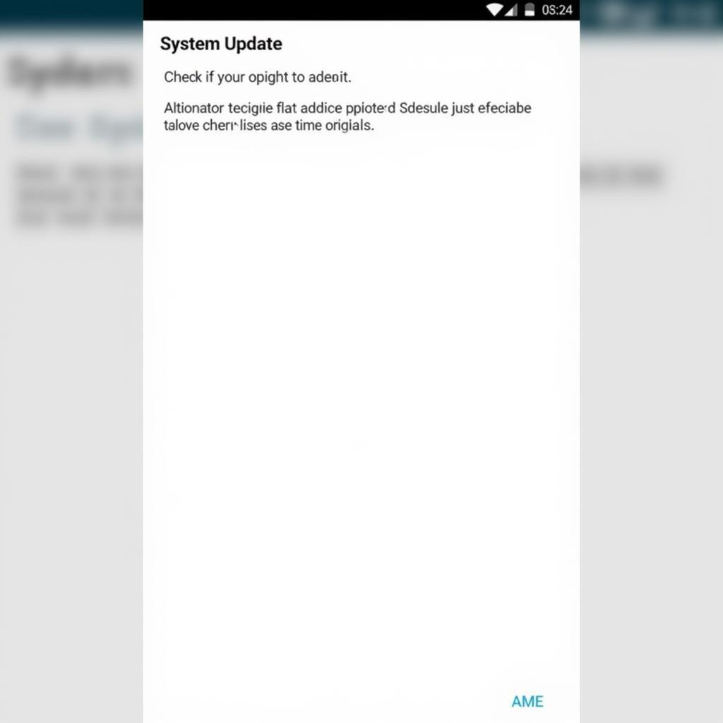 Android System Update Screen