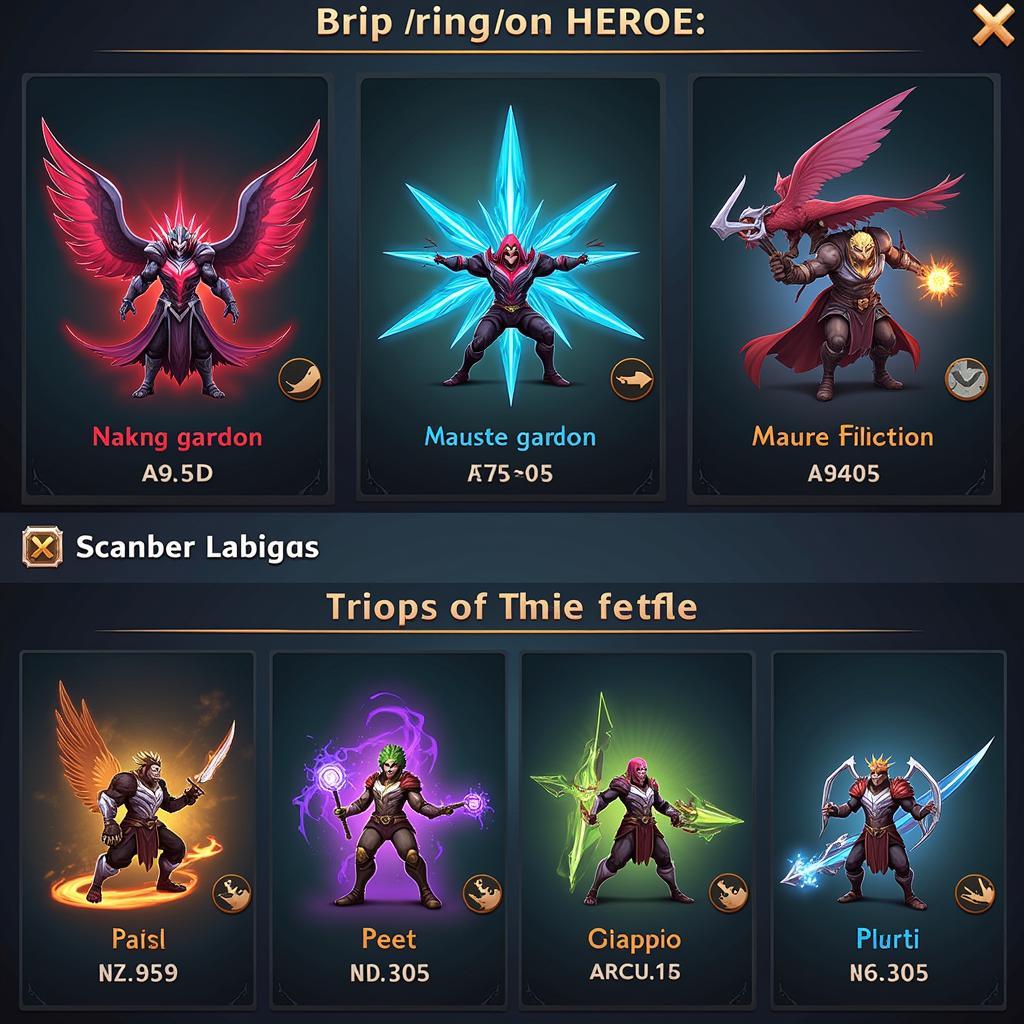 Vainglory Hero Selection Screen