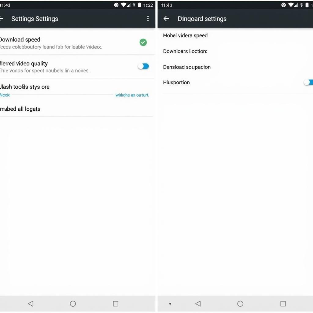 Customizable settings in a video downloader APK