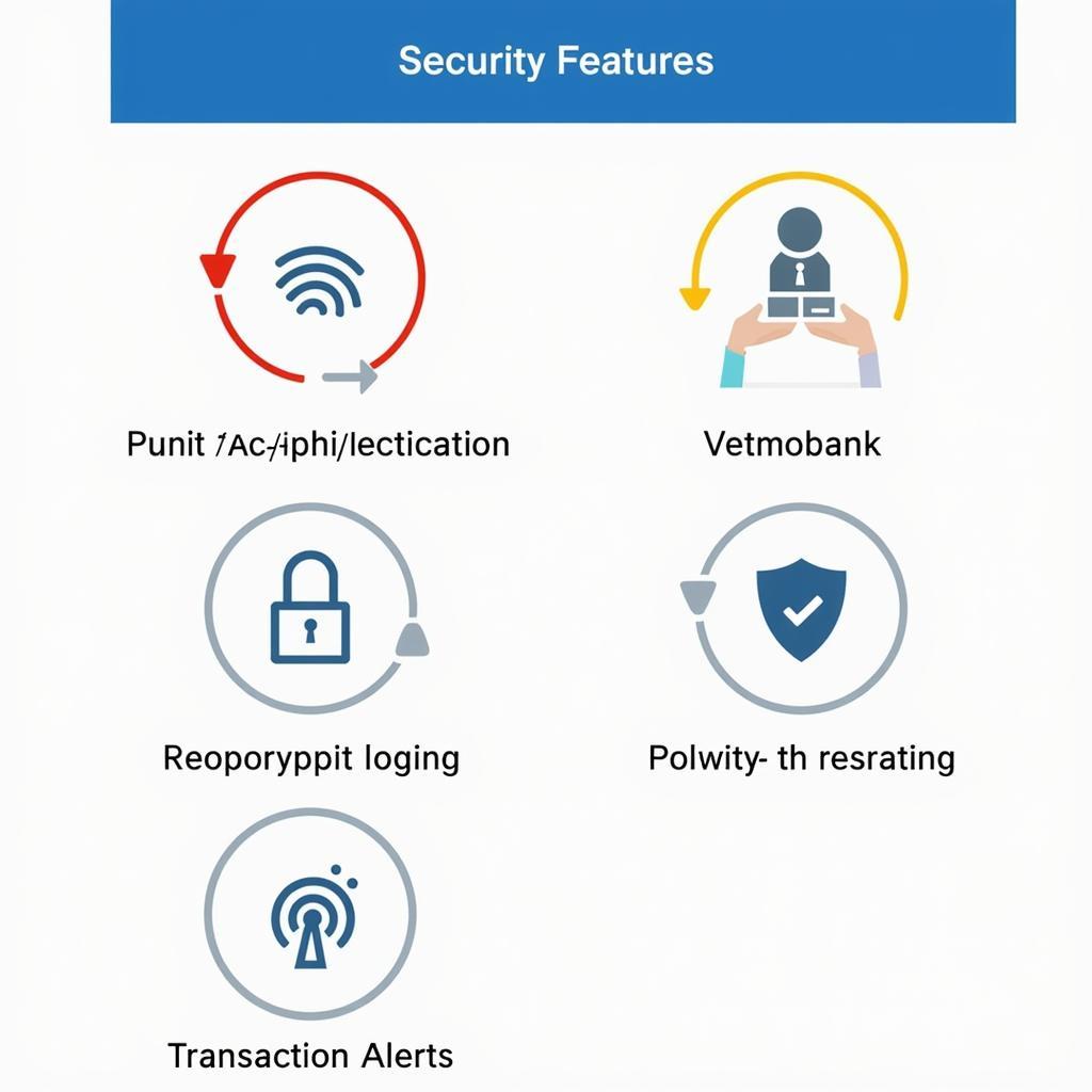 Vietcombank Mobile App Security Features Displayed