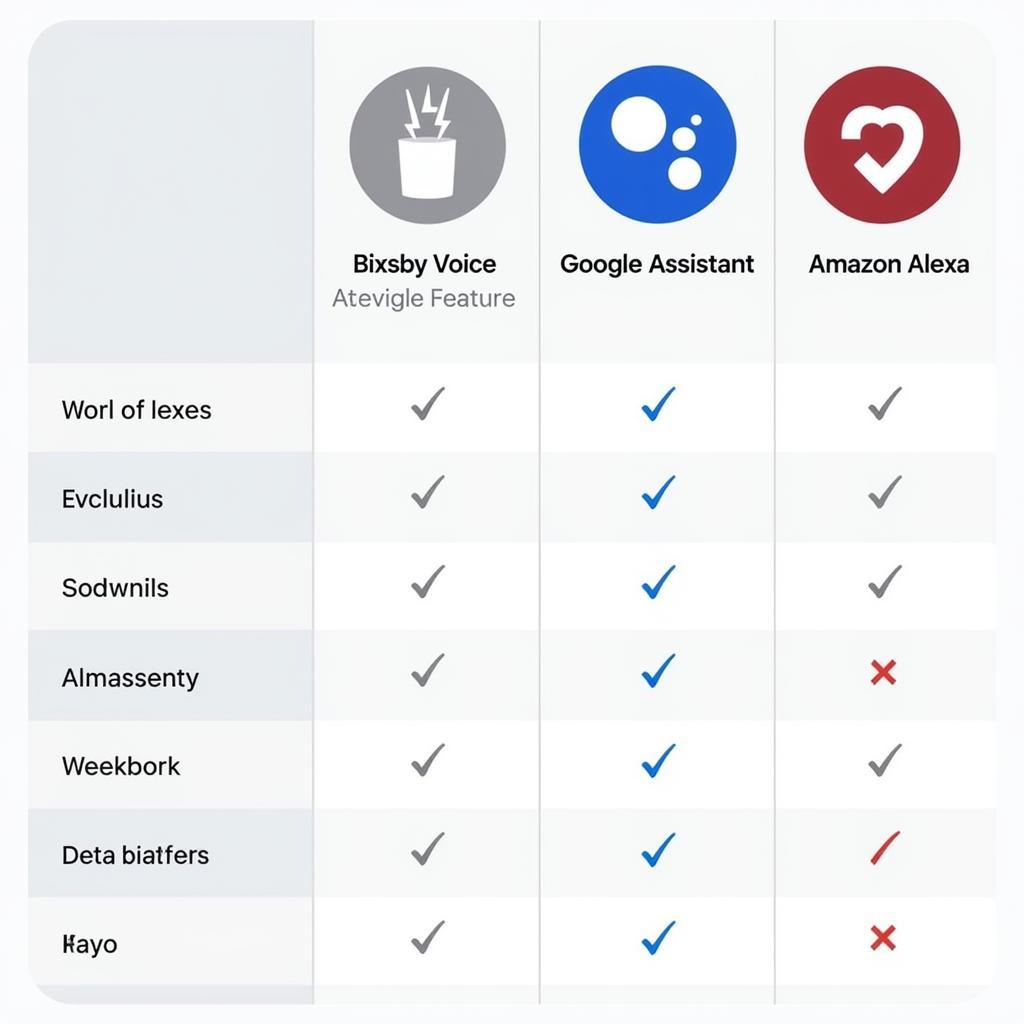 Voice Assistant Comparison Chart