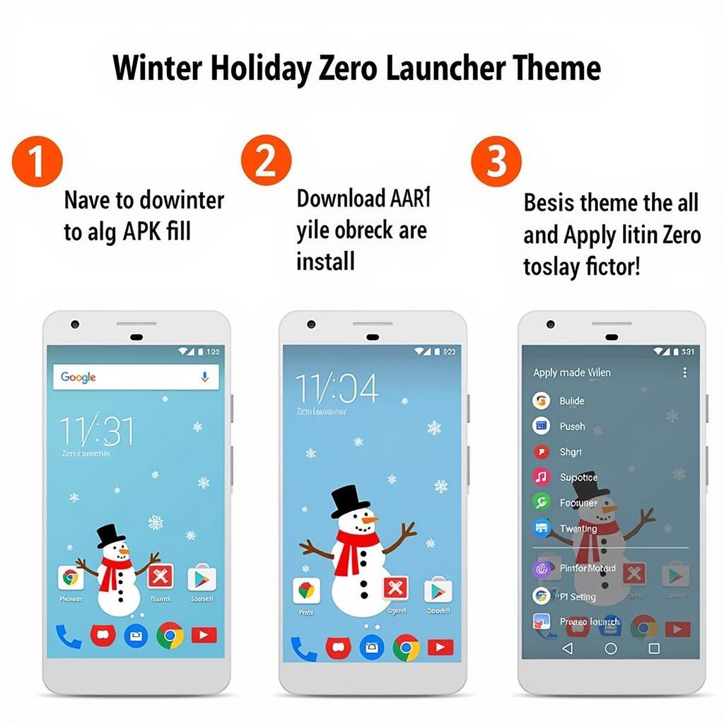 Winter Holiday Zero Launcher Theme Installation Guide