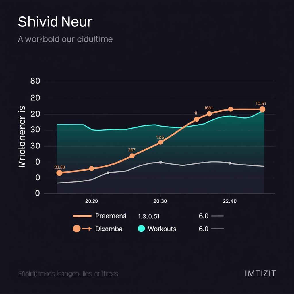 Graph illustrating workout progress tracked in the app