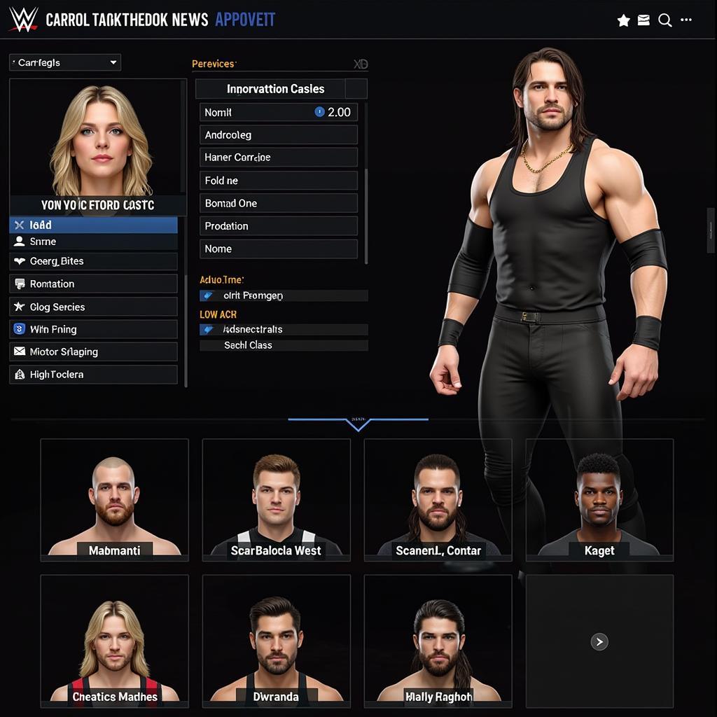 Wrestling Revolution APK Character Creation Screen