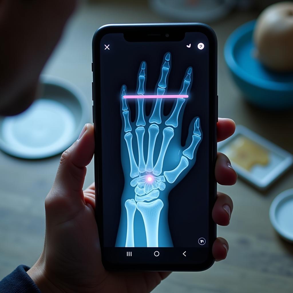 X-ray app displaying fake scan in progress