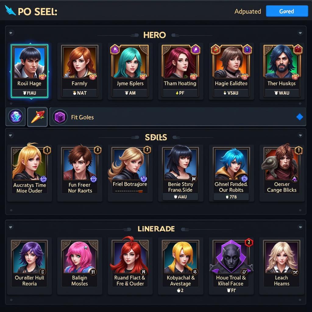 Yong Heroes hero roster screenshot