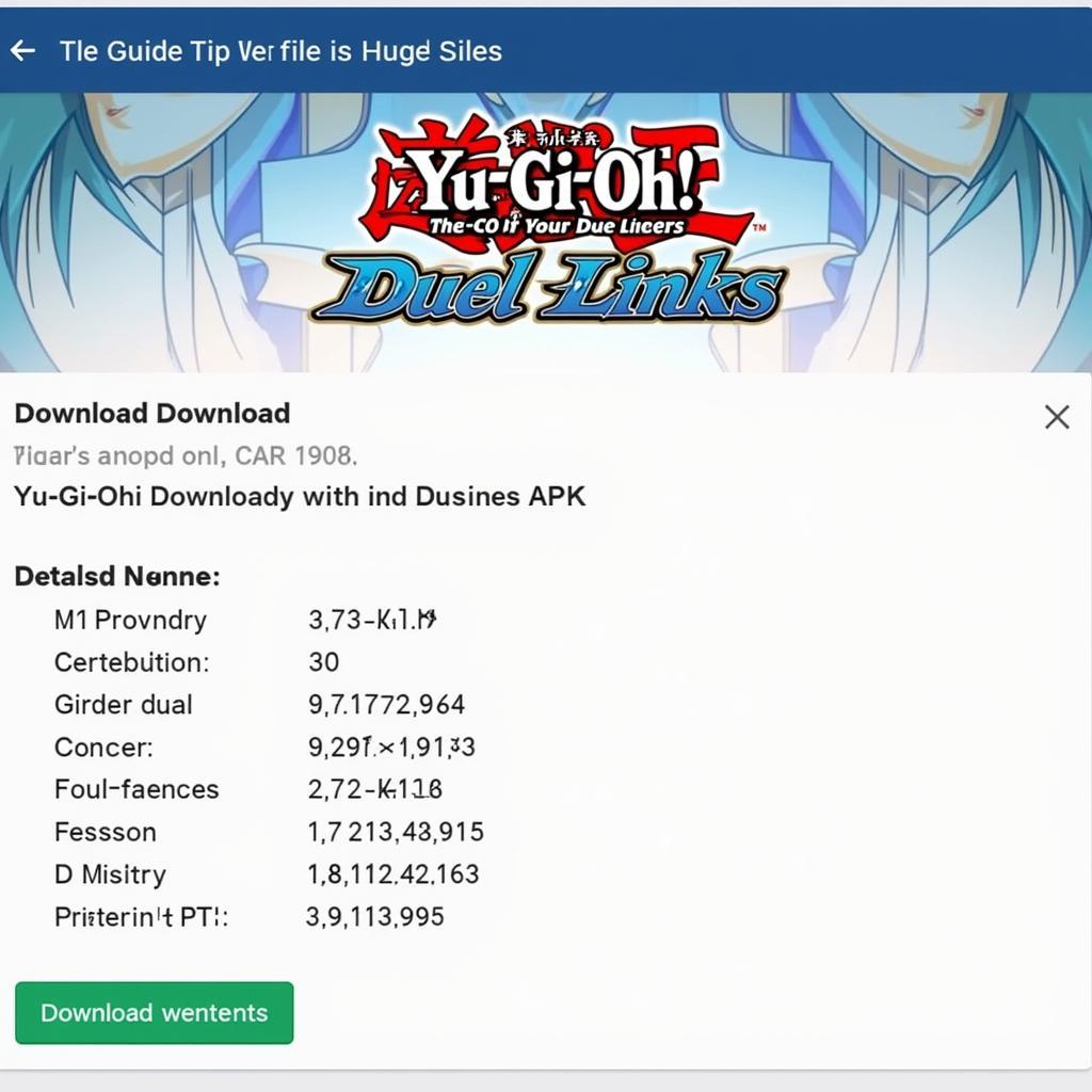 Yu-Gi-Oh Duel Links Download Page