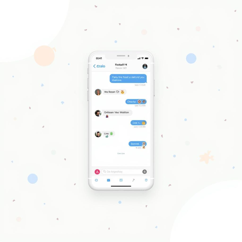 Zalo Chat Interface with emojis and stickers