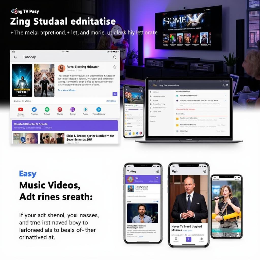 Zing TV APK Interface Screenshot