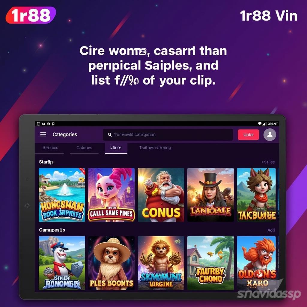 1r88 Vin APK Homepage Screenshot