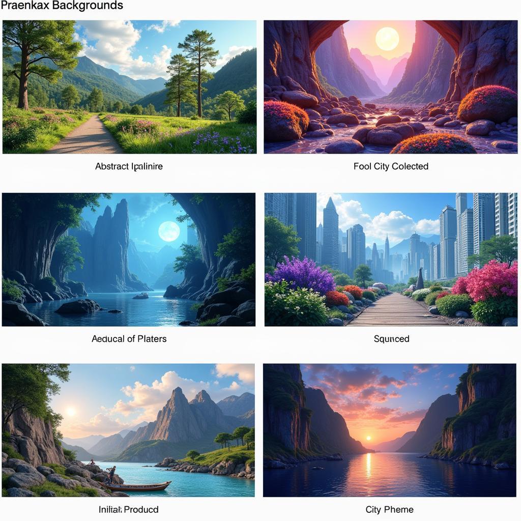 Variety of 3D Parallax Background Themes