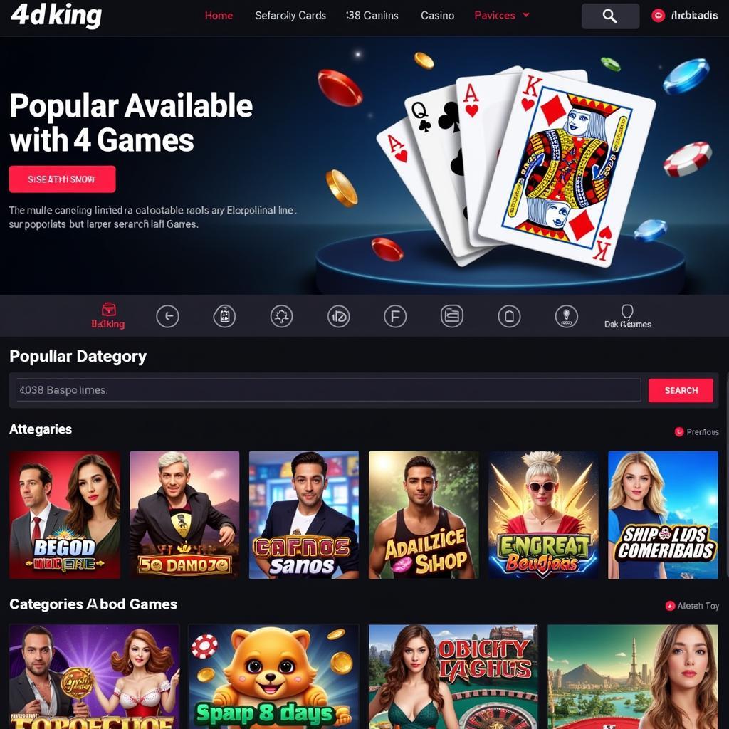 4dking APK Homepage Interface