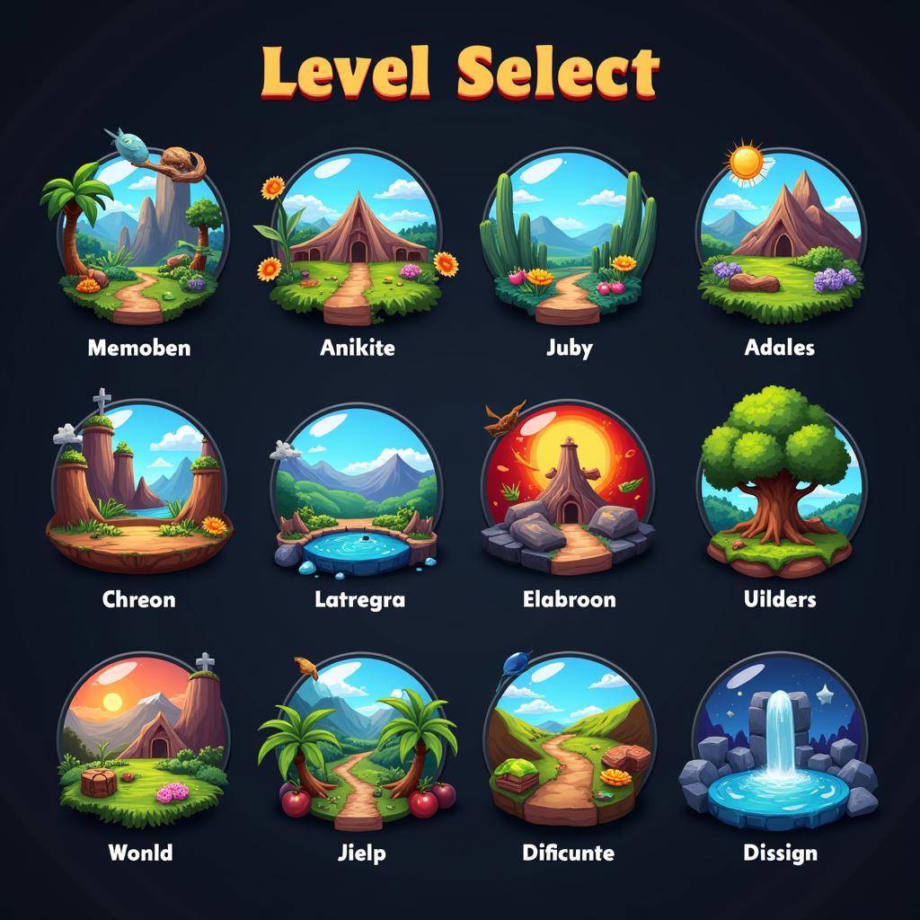 A Dance of Fire and Ice Level Select Screen