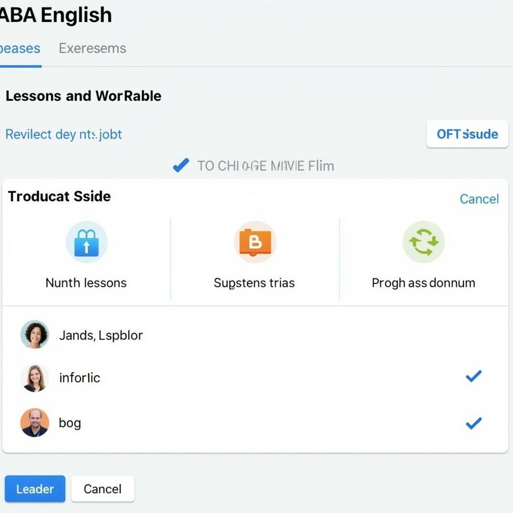 ABAEnglish App User Interface