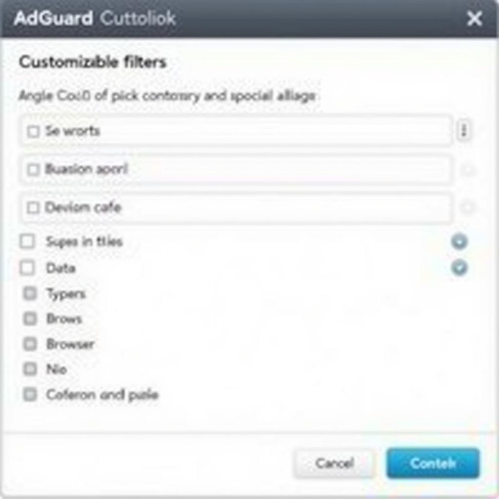 Users can customize filtering options within AdGuard APK.