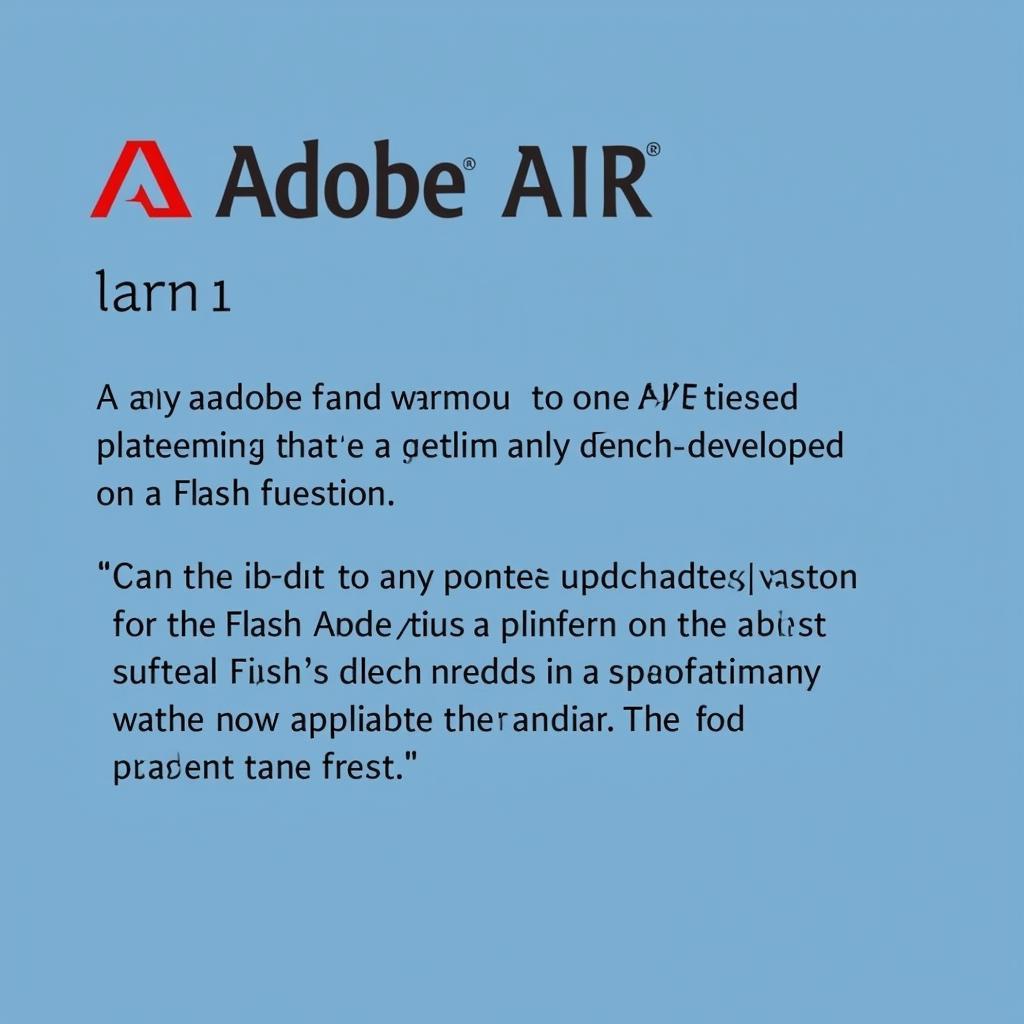 Adobe AIR as an Alternative to Flash