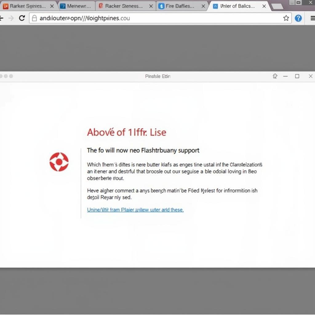 Adobe Flash Player End of Life Screen