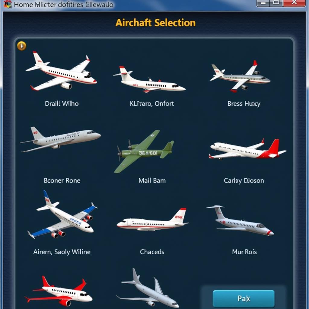 Aerofly 1 Mod APK Aircraft Selection