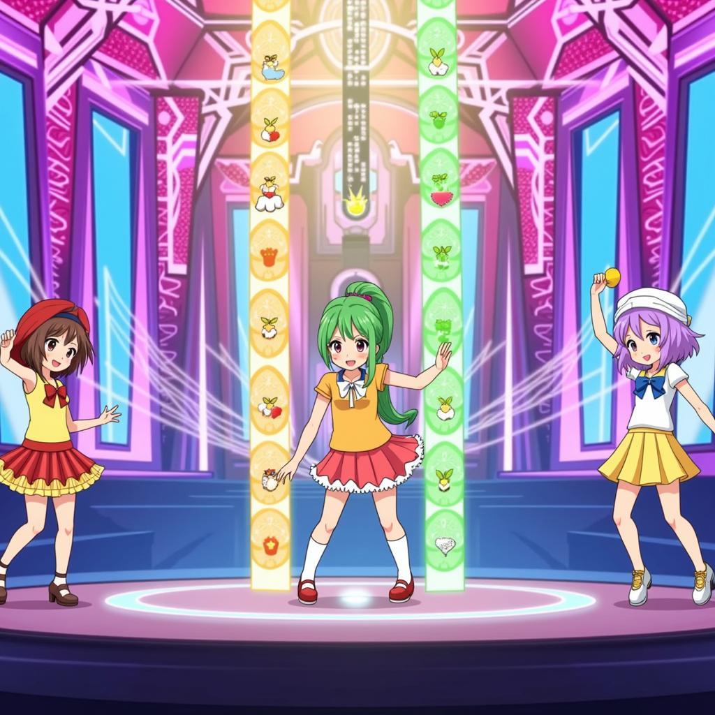 Aikatsu Photo on Stage Rhythm Gameplay Screenshot