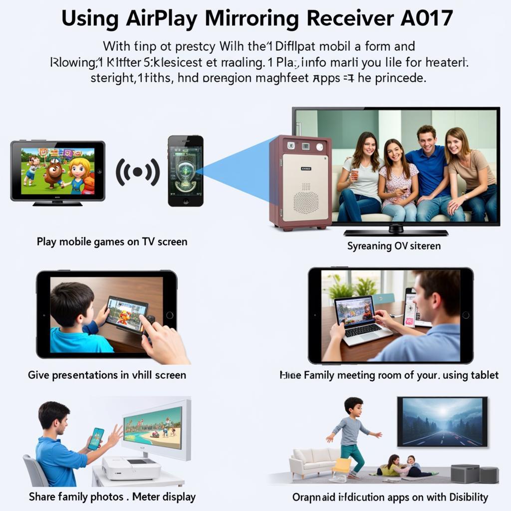 Various uses of AirPlay Mirroring Receiver APK 4.0