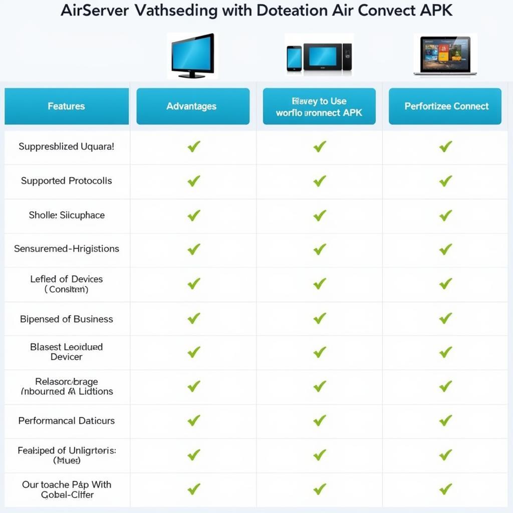 AirServer Connect APK Comparison Table