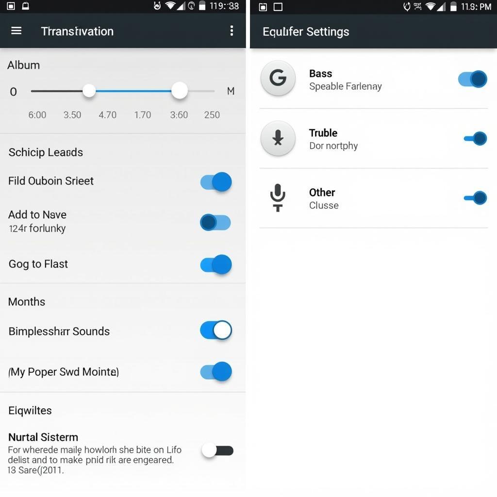 Album Sony APK Equalizer Settings