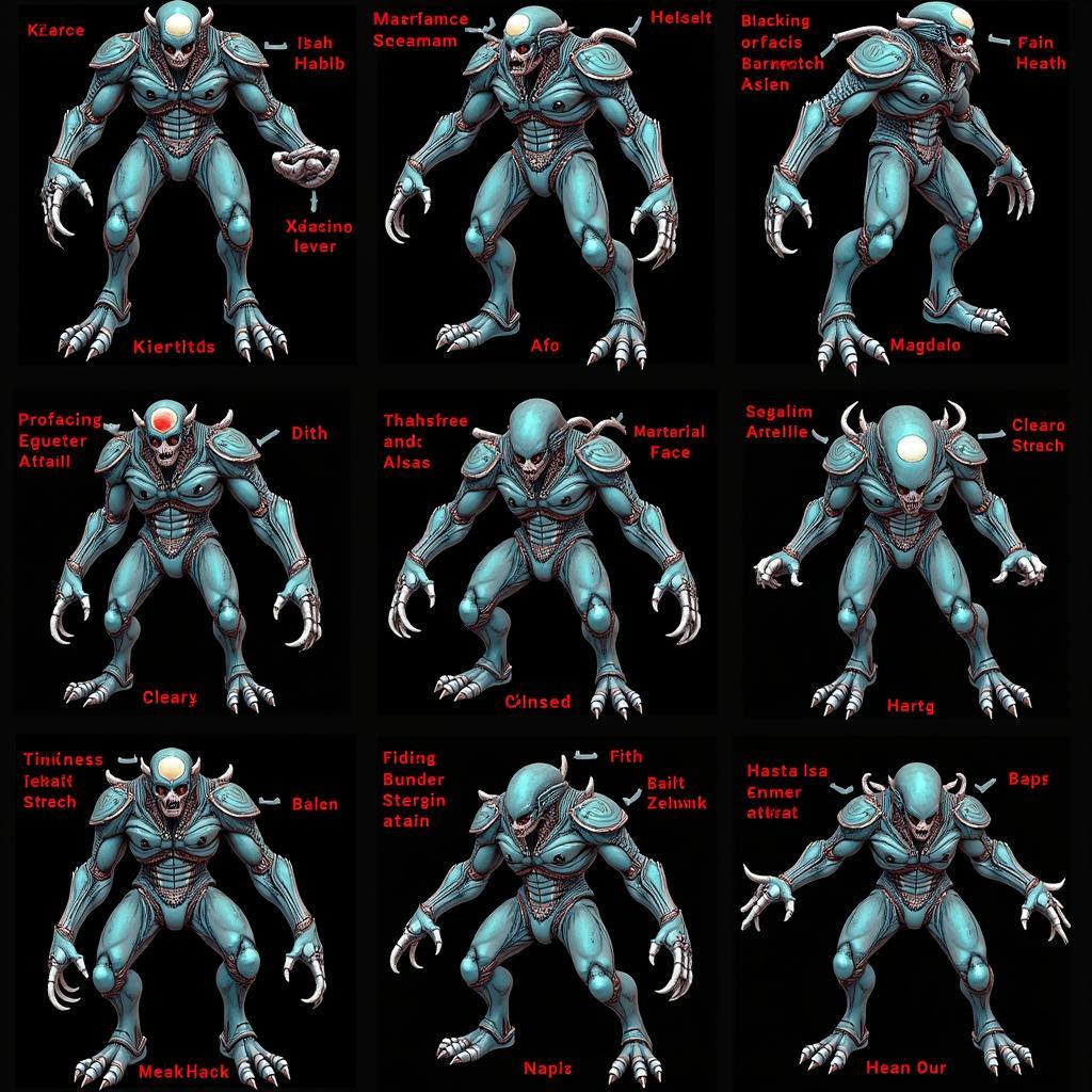 Alien Shooter Enemy Types