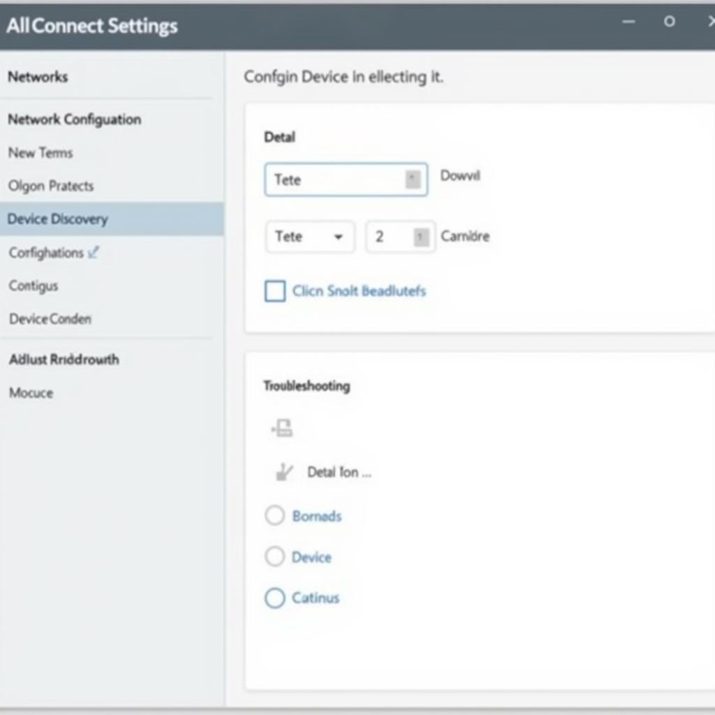 Navigating AllConnect Settings Menu for Troubleshooting