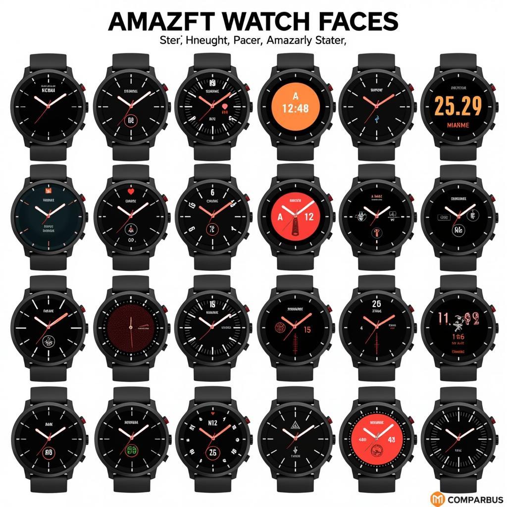 Variety of Amazfit Pace Watch Faces