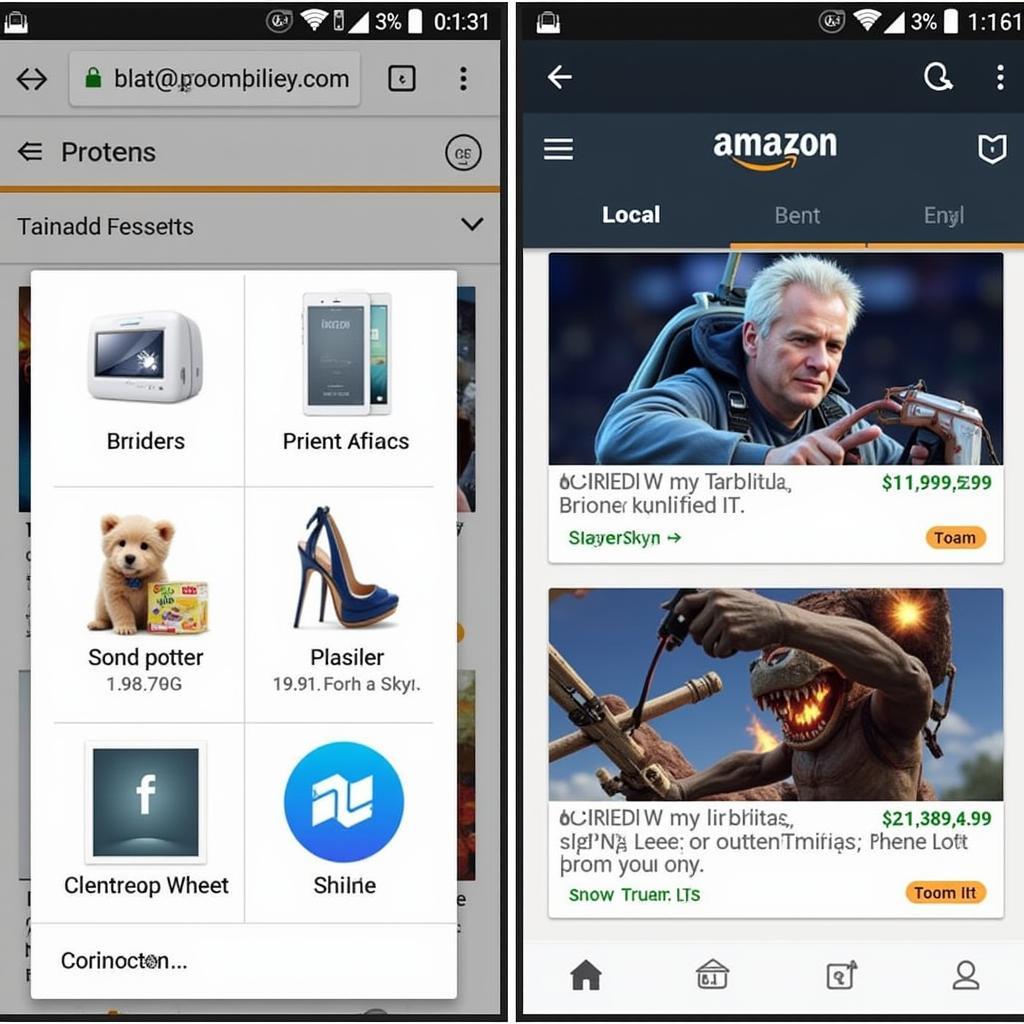 Accessing Amazon via Mobile Website on Android 4