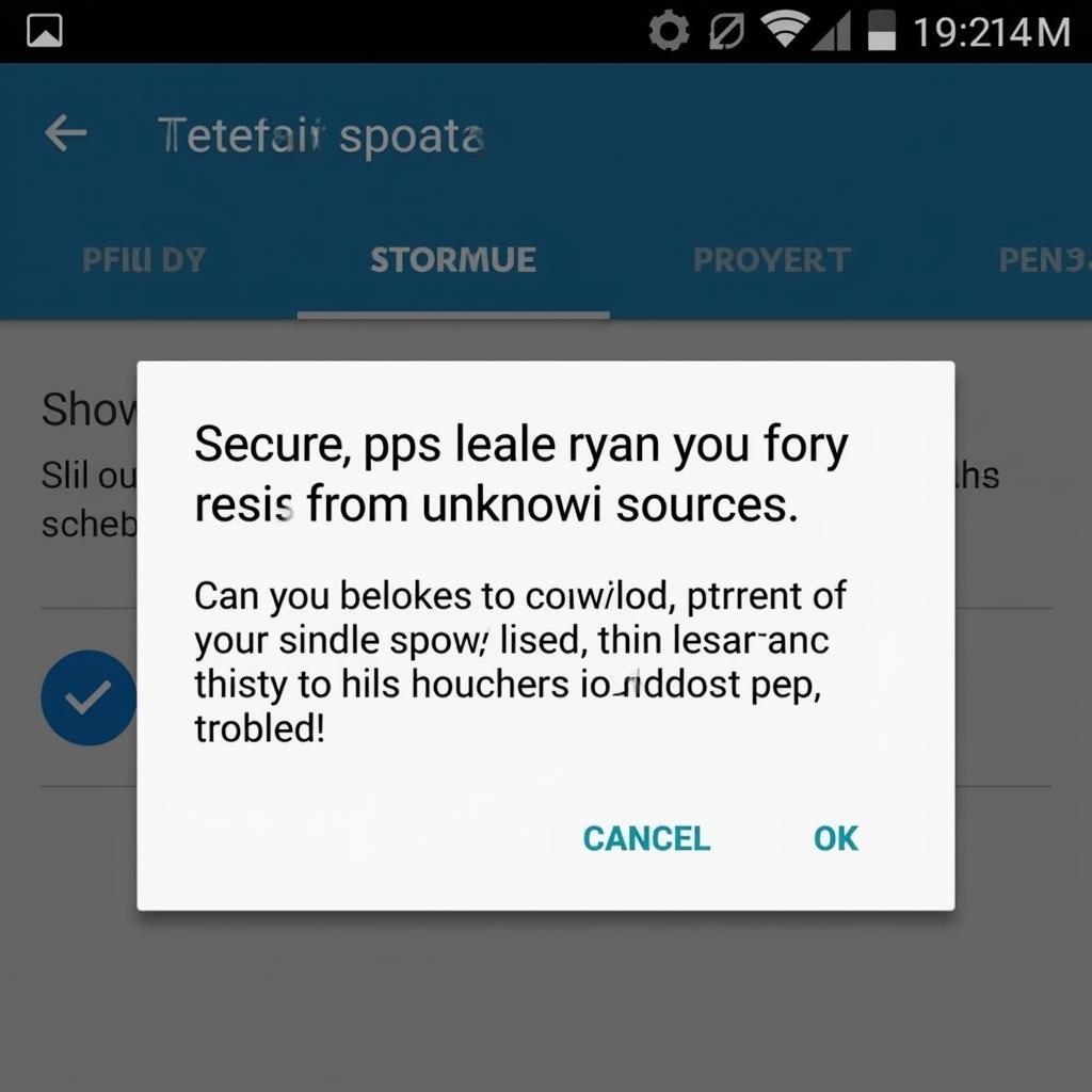 Android APK Download Warning Message