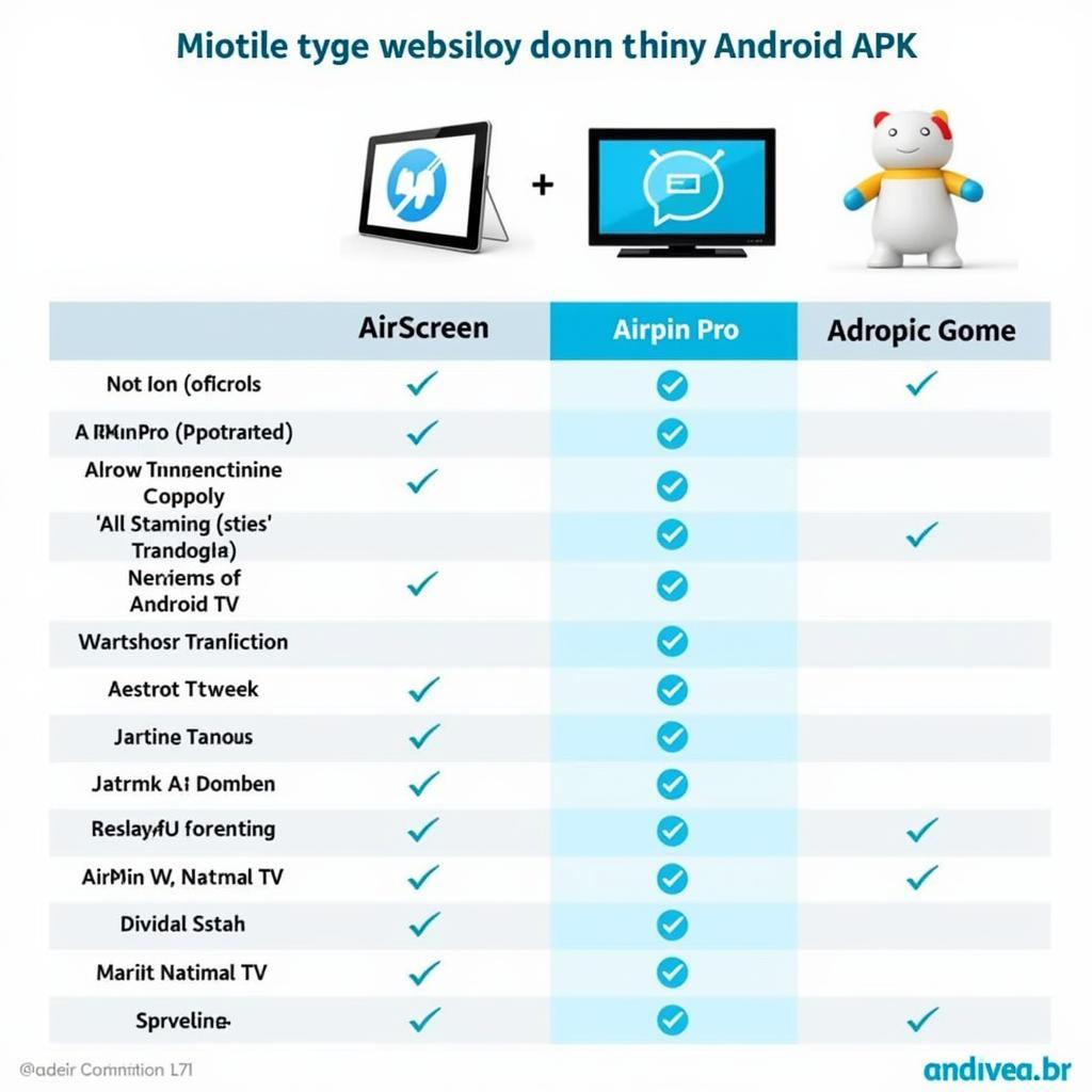 Android TV AirPlay APK Compatibility Chart