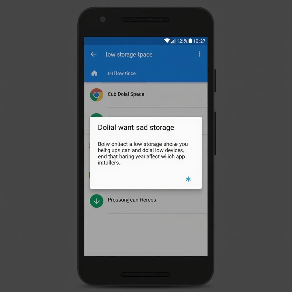 Android Device Showing Low Storage Notification