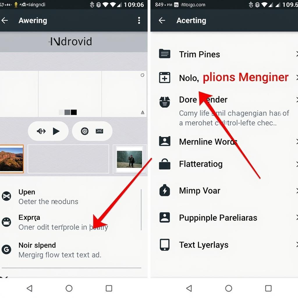 Androvid APK Video Editing Interface