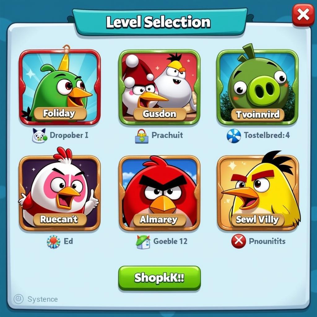 Angry Birds Seasons Mod APK Level Selection Screen