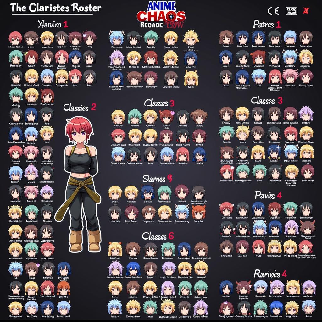 Anime Chaos APK Character Roster