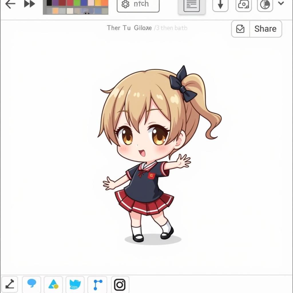 Anime Chibi Maker APK Posing and Sharing Features