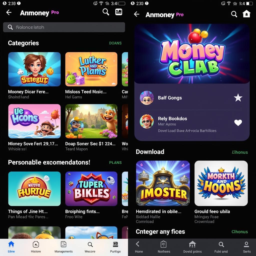 Anmoney Pro APK User Interface Screenshot