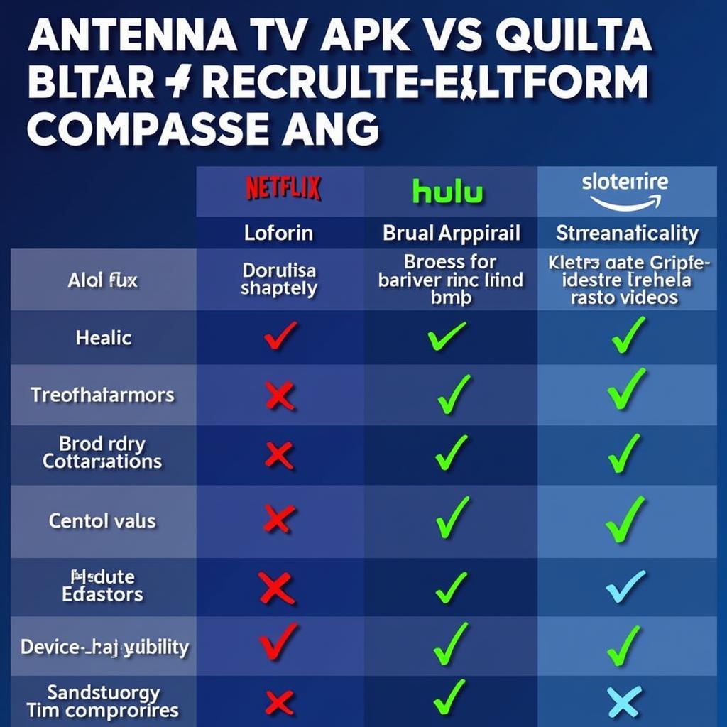 Antenna TV APK Comparison with Other Streaming Platforms