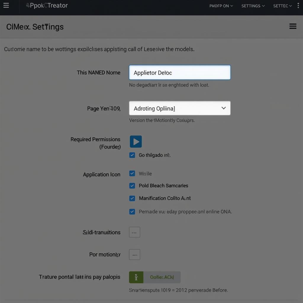 Customizing APK Settings in an Online Creator