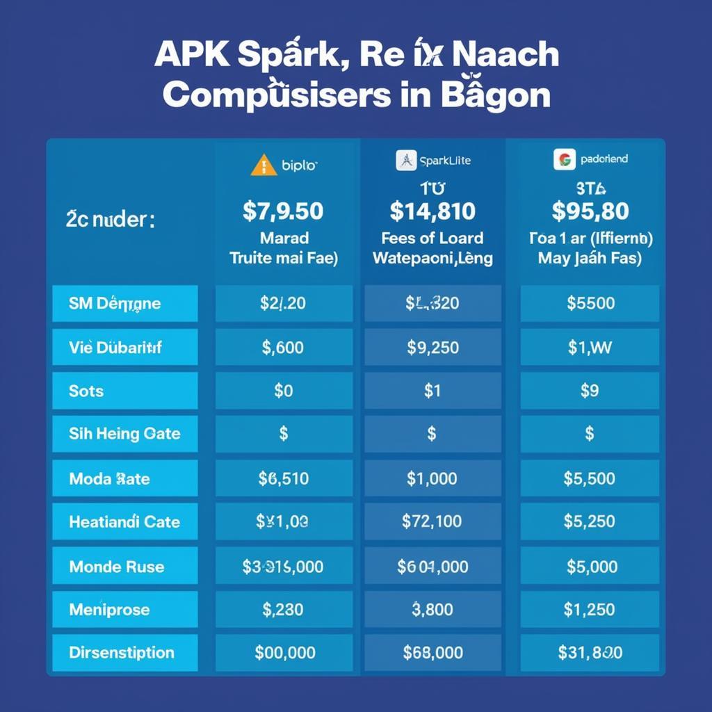 APK Spark Lite Vay Nhanh Loan Comparison Chart