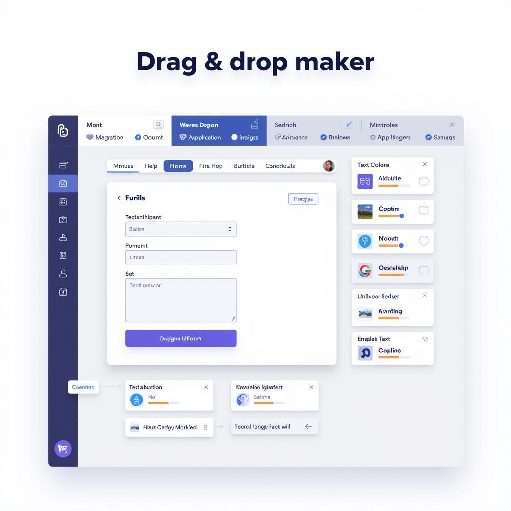 App Maker Interface with Drag and Drop Functionality